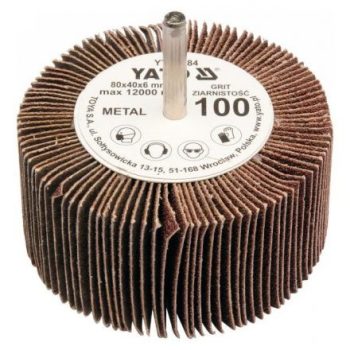   YATO Csapos lamellás, legyező csiszoló P100 80x40x6 mm (YT-83384)