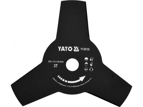 YATO Fűkasza kés háromágú 255 x 25,4 x 1,6 mm (YT-85155)