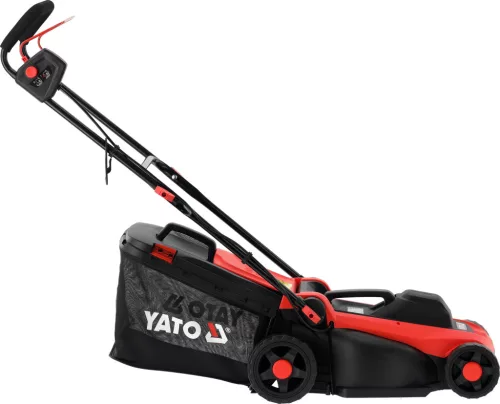 YATO Elektromos fűnyíró 1500 W, 360 mm vágásszélesség, 40 literes fűgyűjtővel, 6 fokozatú magasságállítással (YT-851991)