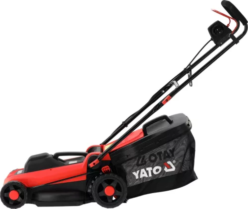YATO Elektromos fűnyíró 1500 W, 360 mm vágásszélesség, 40 literes fűgyűjtővel, 6 fokozatú magasságállítással (YT-851991)