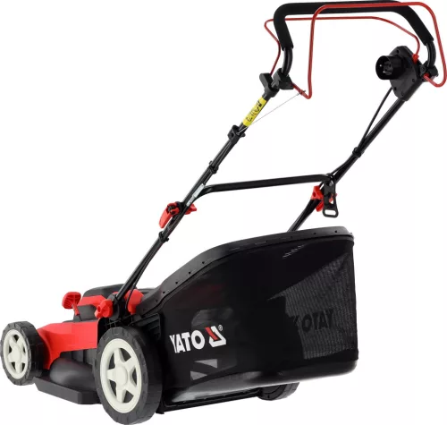 YATO Elektromos fűnyíró önjáró hajtással és oldalkidobással, 2000 W, 460 mm, 60 literes fűgyűjtővel (YT-851993)
