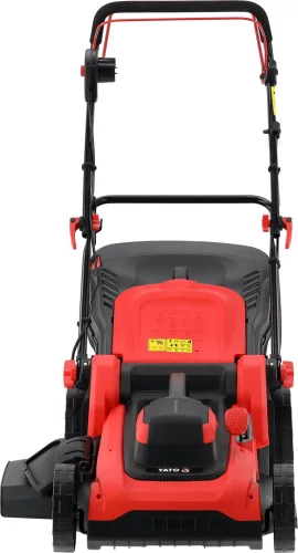 YATO Elektromos fűnyíró önjáró hajtással és oldalkidobással, 2000 W, 460 mm, 60 literes fűgyűjtővel (YT-851993)