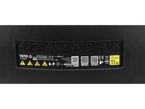 YATO Robotfűnyíró 1000 m² területre, Wi-Fi / Bluetooth vezérléssel, 20V 5Ah akkuval (YT-852093)