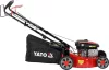 YATO Önjáró benzines fűnyíró Loncin motorral, 139 cm³, 46 cm vágásszélesség, 60 literes fűgyűjtővel (YT-85502)