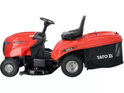 YATO Benzinmotoros fűnyíró traktor nagy füves területek nyírásához, 107 cm, 11 kW (YT-85551)
