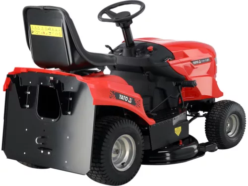 YATO Benzinmotoros fűnyíró traktor nagy füves területek nyírásához, 107 cm, 11 kW (YT-85551)