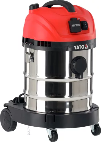 YATO Ipari porszívó száraz-nedves porszívózáshoz, szűrőrázóval és gépcsatlakozóval, 1400 W, 20 liter, 17 kPa (YT-85719)
