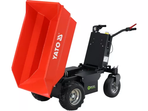 YATO  Elektromos mini dömper hidraulikus billentéssel, 500 kg teherbírással – 48 V, 1000 W  (YT-86106)