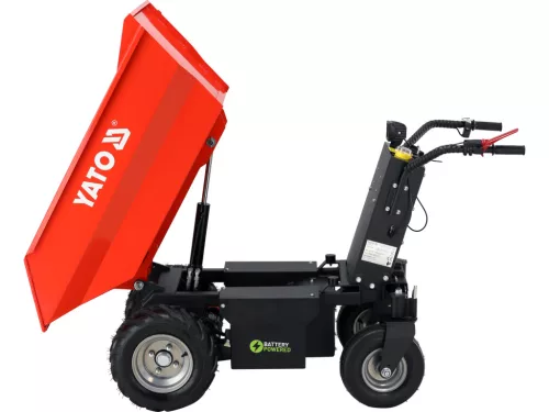 YATO  Elektromos mini dömper hidraulikus billentéssel, 500 kg teherbírással – 48 V, 1000 W  (YT-86106)