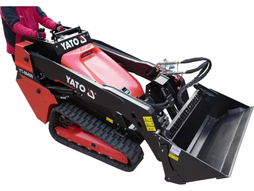 YATO Mini lánctalpas rakodógép Kubota dízelmotorral, 650 kg teherbírás, 915 mm kanállal ( 33 különböző cserélhető adapterekkel funkció bővíthető)  (YT-86400)