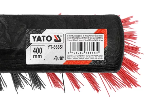 YATO Utcai seprű 600 mm fejjel, 140 cm acél nyéllel, kültéri takarításhoz (YT-86851)
