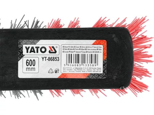 YATO Utcai seprű 400 mm fejjel, 140 cm acél nyéllel, kültéri takarításhoz (YT-86853)