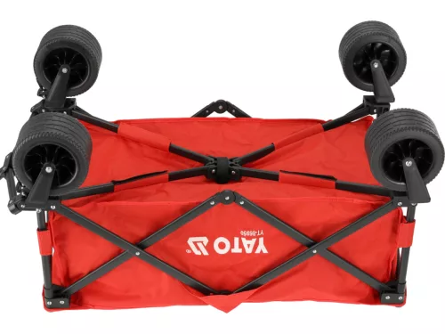 YATO Kerti kézikocsi összecsukható kivitelben, 100 kg teherbírással, camping és strand használatra (YT-86950)