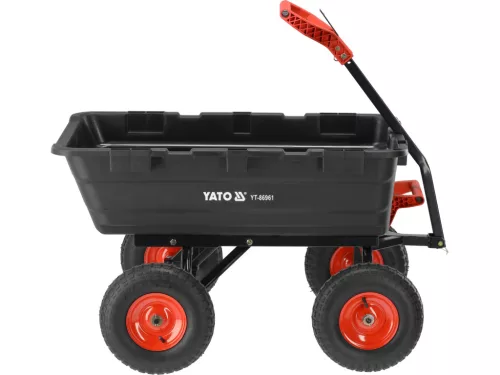 YATO Kerti kézikocsi billenő platóval, 550 kg teherbírással, XXL rakfelülettel (YT-86961)