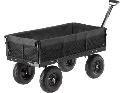 YATO Kerti kézikocsi 450 kg teherbírással, XL rakfelülettel és ponyvabetéttel (YT-86970)