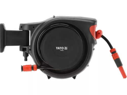 YATO Automata fali locsolótömlő dob 15 m tömlővel, 1/2”, visszahúzó rendszerrel (YT-90100)