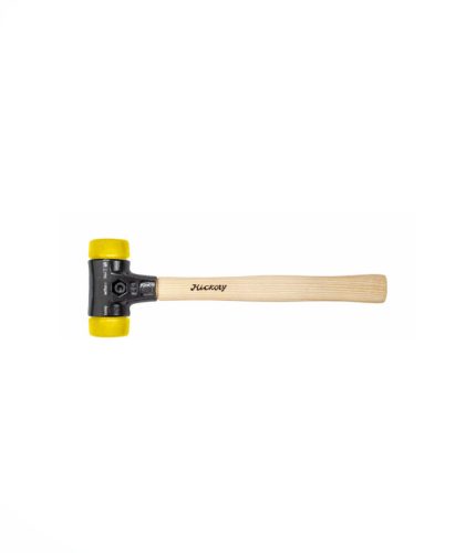Wiha Cserélhető kerek fejű kalapács közepesen kemény (sárga, poliuretán)/közepesen kemény (sárga, poliuretán), Hickory fanyéllel, fej átmérő 40 mm/ 609 gr (26641)