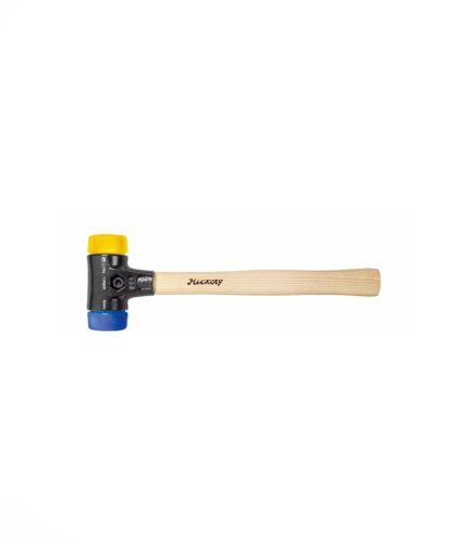 Wiha Cserélhető kerek fejű kalapács puha (kék, elasztomer)/közepesen kemény (sárga, poliuretán), Hickory fanyéllel, fej átmérő 60 mm/ 1555 gr (26656)