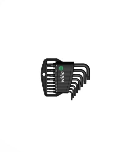 Wiha rövid TORX® L-kulcs készlet, fekete oxidált, Classic tartóban, 8 részes, T9; T10; T15; T20; T25; T27; T30; T40 (36461)