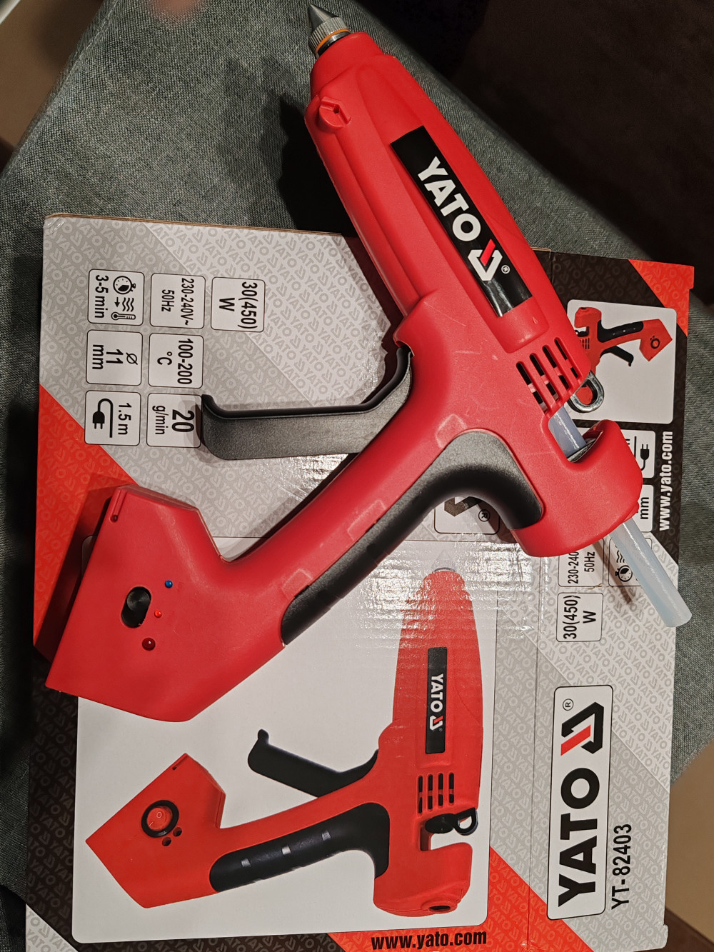 YATO Ragasztópisztoly 11 mm 450 W (YT-82403)
