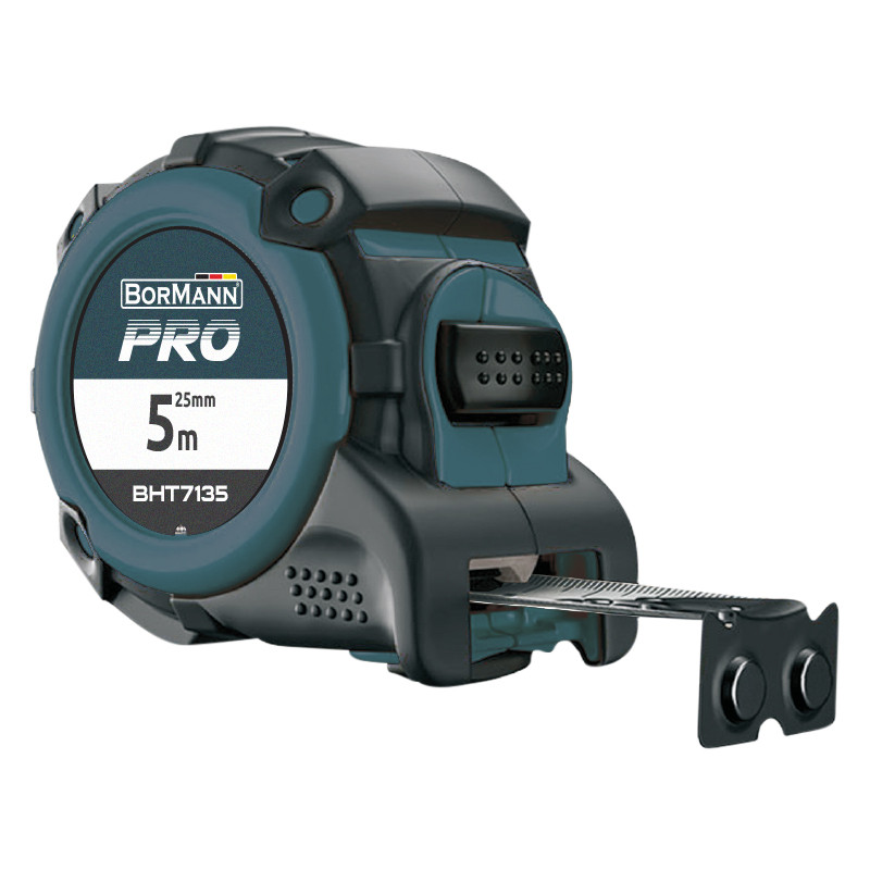 BORMANN Pro mérőszalag 7,5 m x 25 mm, auto lock , mágneses horog (BHT7136)