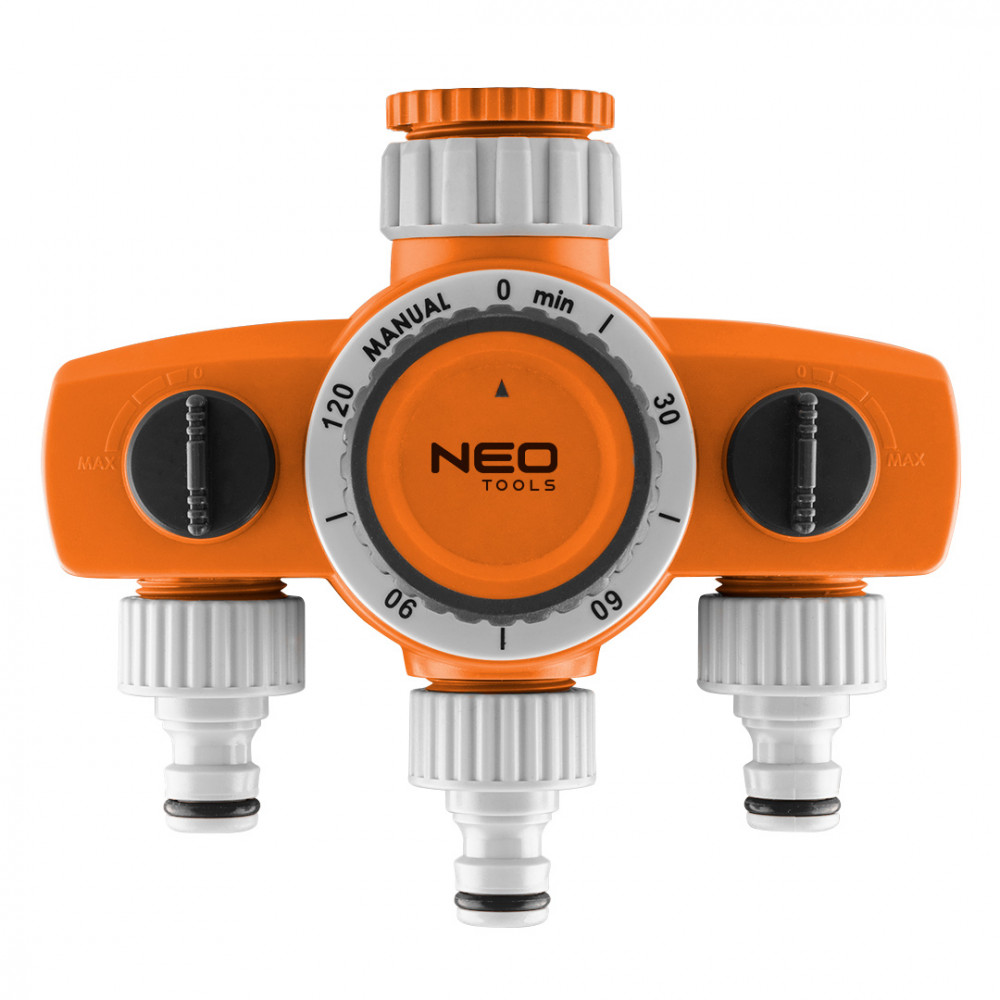 NEO Mechanikus öntözőidőzítő óra, 3 utas, max.120perc (15-750)